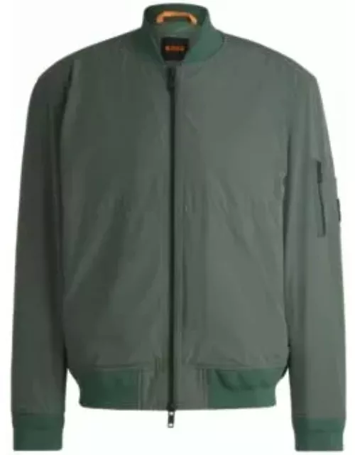 Water-repellent jacket with zipped sleeve pocket- Light Green Men's Casual Jacket