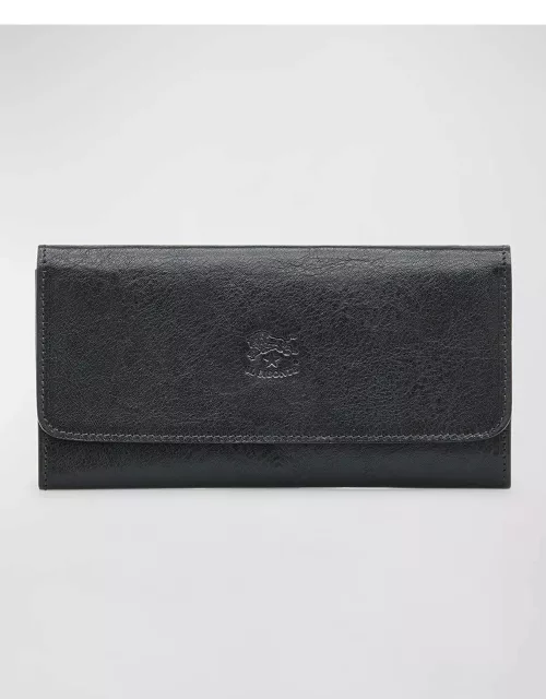 Trifold Leather Continental Wallet