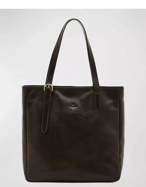 Novecento North-South Leather Tote Bag