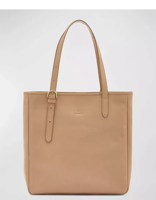 Novecento North-South Leather Tote Bag