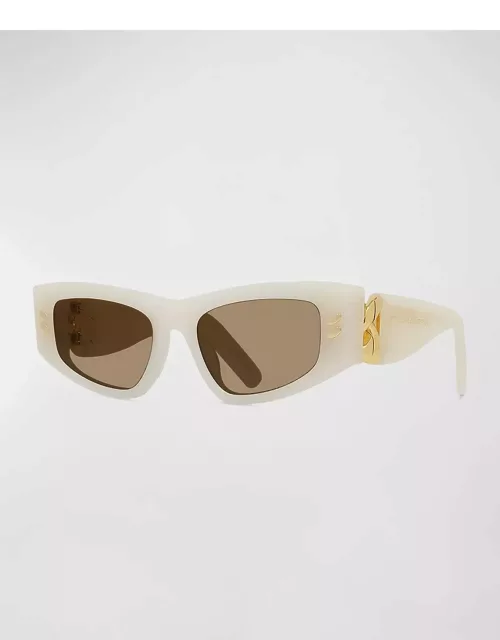 Logo Plastic Cat-Eye Sunglasse