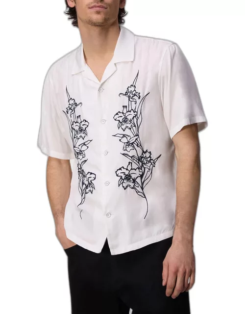 Men's Avery Embroidered Camp Shirt