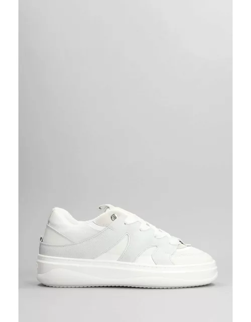 Mason Garments Venice Sneakers In White Suede And Fabric