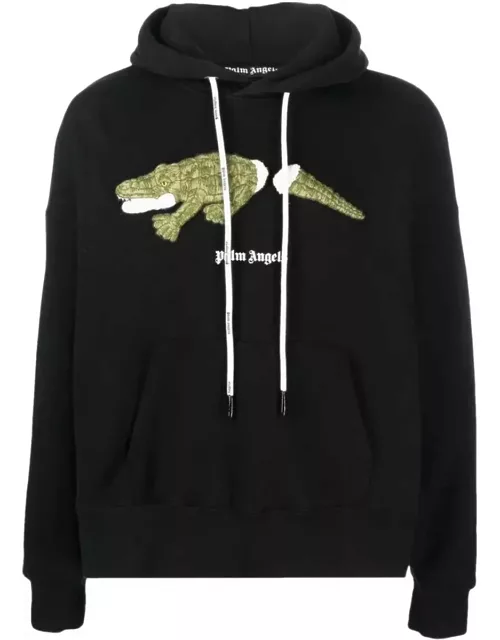 Palm Angels Crocodile Hooded Sweatshirt