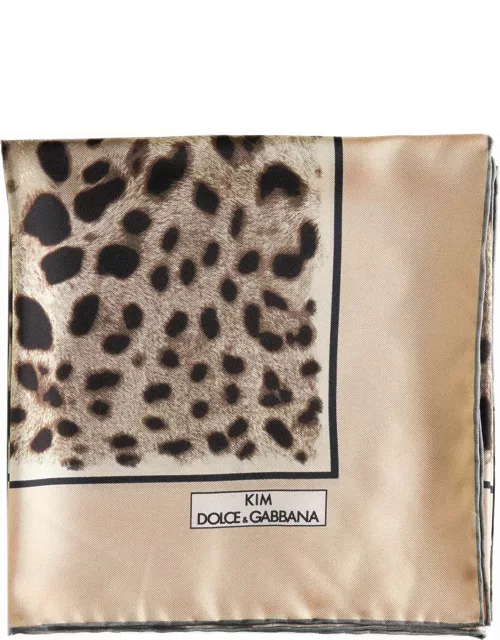 Dolce & Gabbana Leopard-print Twill Scarf