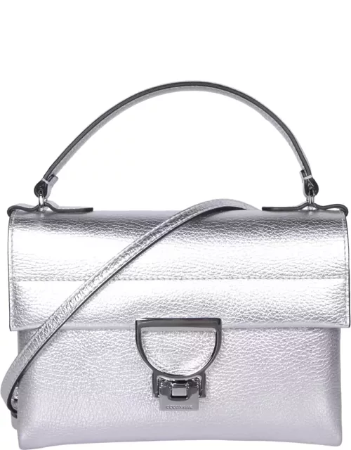 Coccinelle Binxie Mini Top Handle Silver Bag
