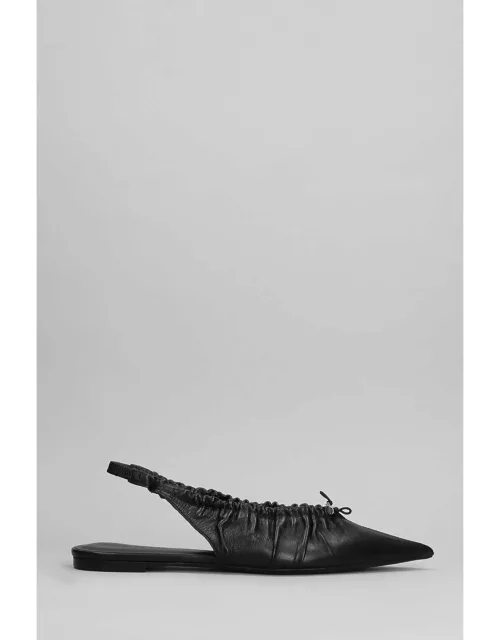 Nensi Dojaka Ballet Flats In Black Leather