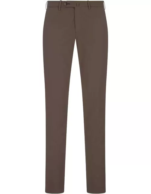 PT Torino Brown Kinetic Fabric Classic Trouser