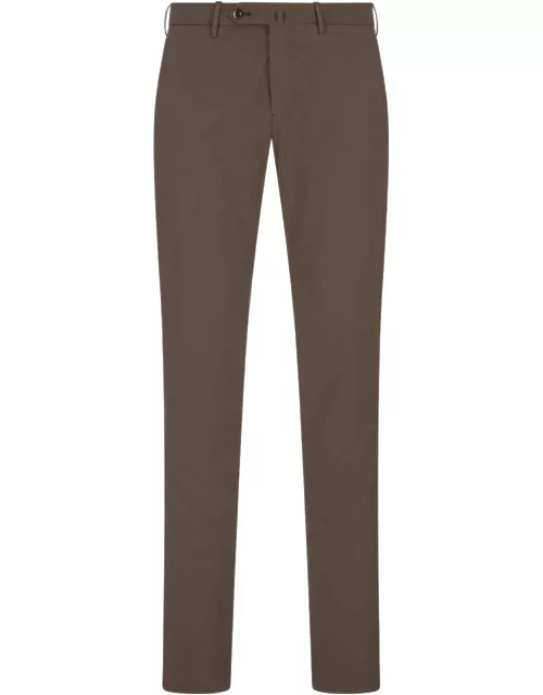PT Torino Brown Kinetic Fabric Classic Trouser