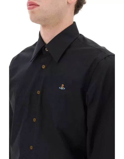 Vivienne Westwood Poplin Shirt With Orb Embroidery