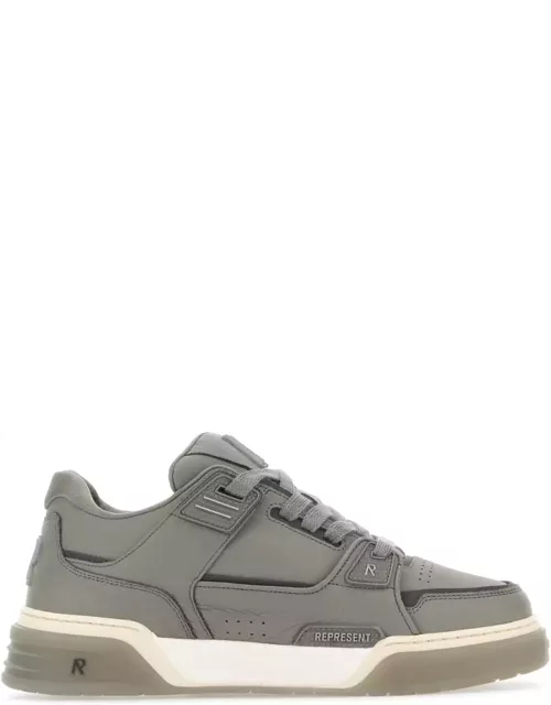REPRESENT Dark Grey Leather Studio Sneaker