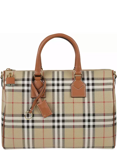 Burberry Top Handle Check Tote