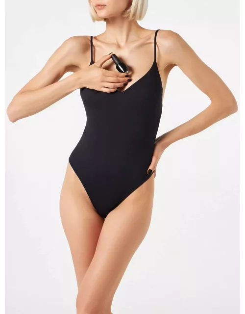 MC2 Saint Barth Woman Black One Piece Swimsuit