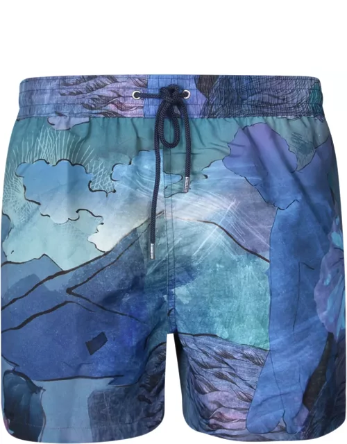 Paul Smith Printed Multicolor/blue Swimsuit