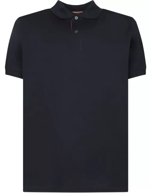Paul Smith Striped Motif Blue Polo Shirt