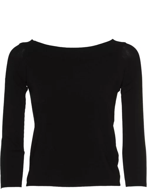 Roberto Collina Wide Neck Long-sleeved Plain Sweater