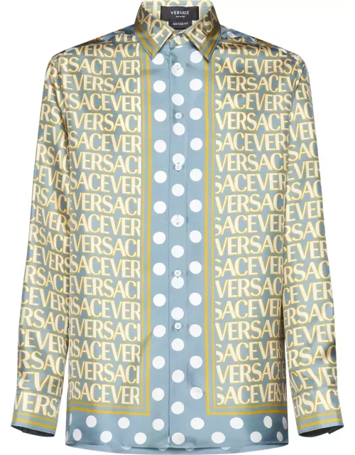 Versace Shirt In Silk Twil