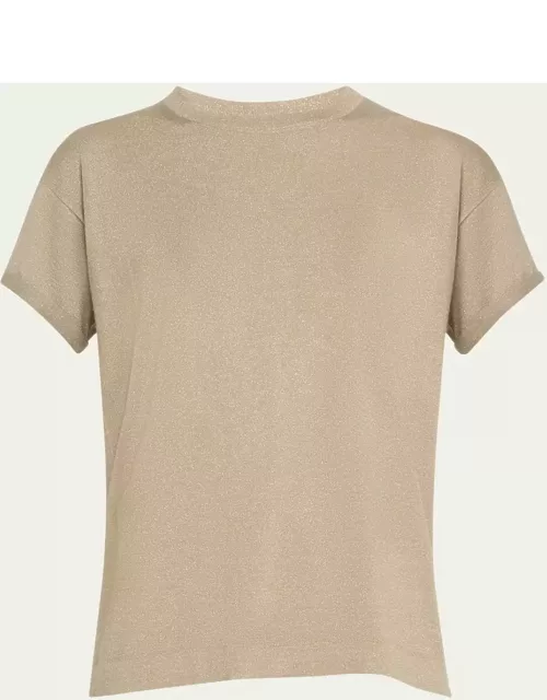 Cashmere-Blend Lurex Crewneck Shirt