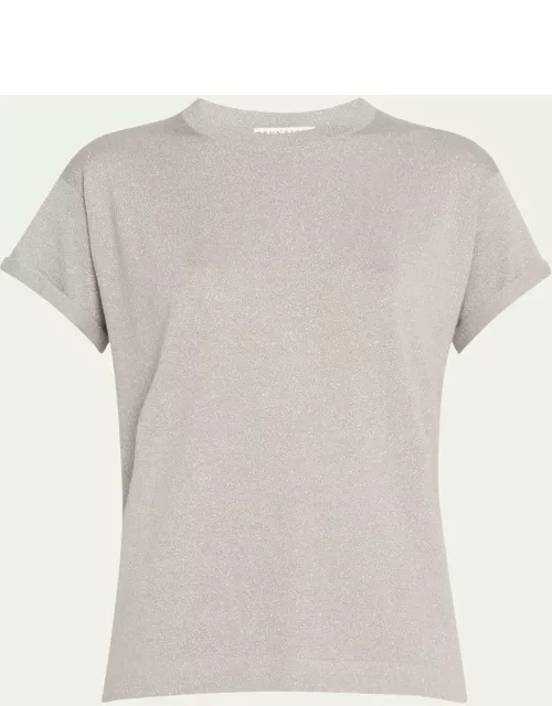 Cashmere-Blend Lurex Crewneck Shirt