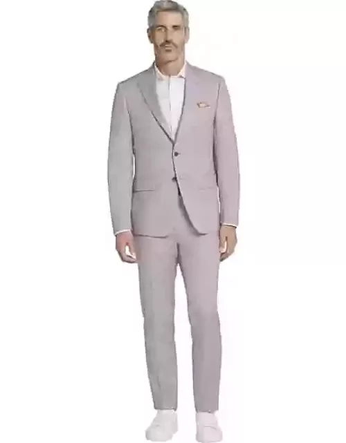 Calvin Klein Big & Tall Slim Fit Peak Lapel Men's Suit Pink