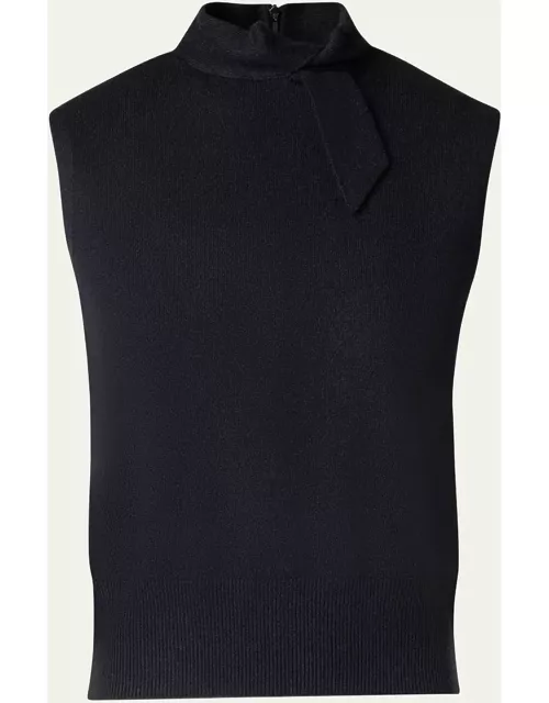 Knotted Cashmere Sleeveless Sweater