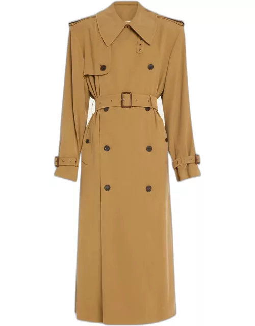 Belted Long Trench Coat