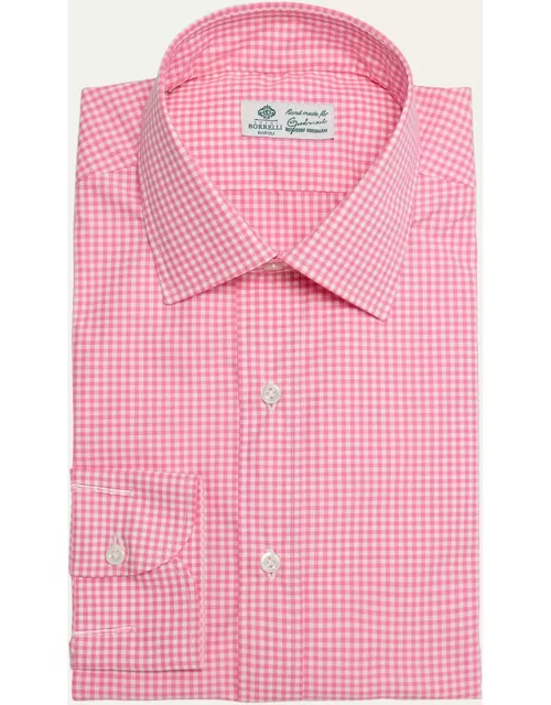 Men's Cotton Gingham Check Dress Shirt