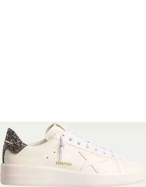 Pure Star Leather Glitter Low-Top Sneaker