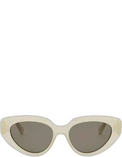 Bold 3 Dots Acetate Cat-Eye Sunglasse