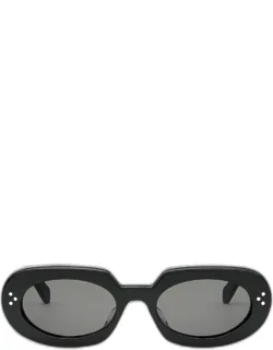 Bold 3 Dots Acetate Oval Sunglasse