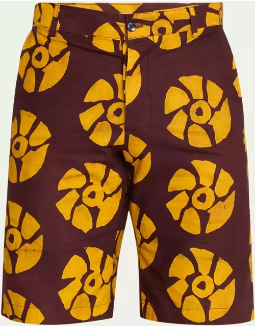 Men's Floral Batik Bermuda Short