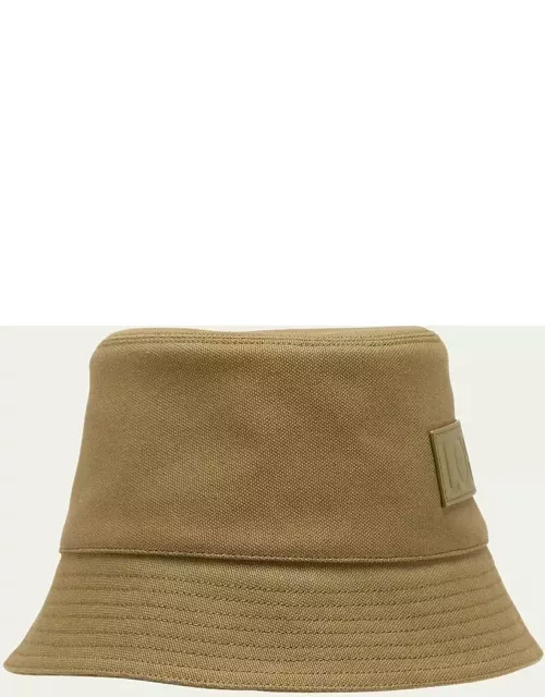 Men's Leather-Logo Bucket Hat