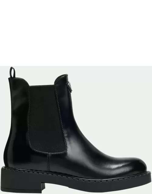 Chocolate Calfskin Chelsea Ankle Boot