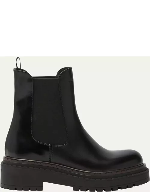 Chocolate Calfskin Chelsea Ankle Boot