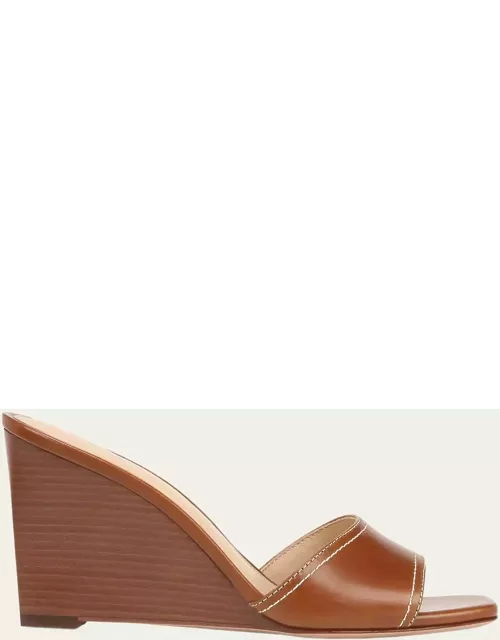 Ellen Leather Wedge Slide Sandal