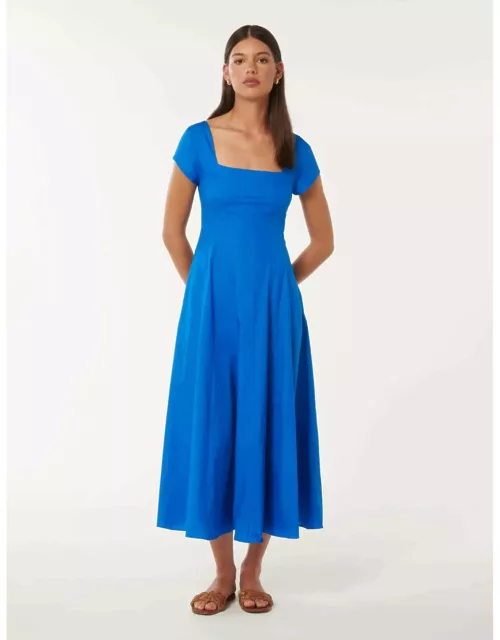 Forever New Women's Raleigh Cap-Sleeve Dress in Blue Pigment