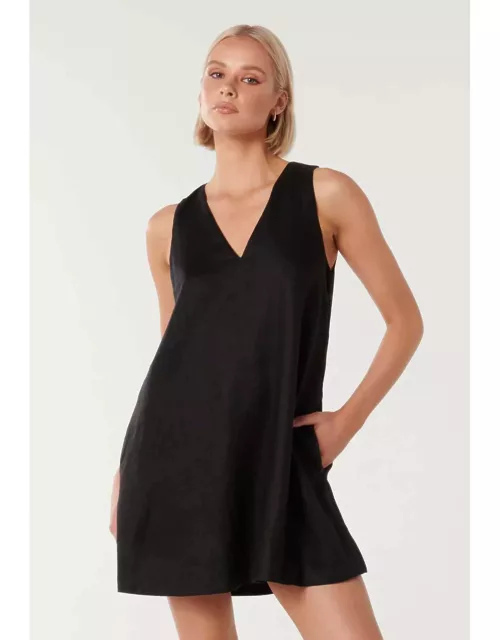 Forever New Women's Tottie Mini Swing Dress in Black