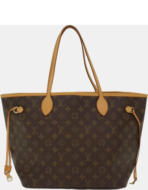Louis Vuitton Brown Canvas MM Neverfull Tote