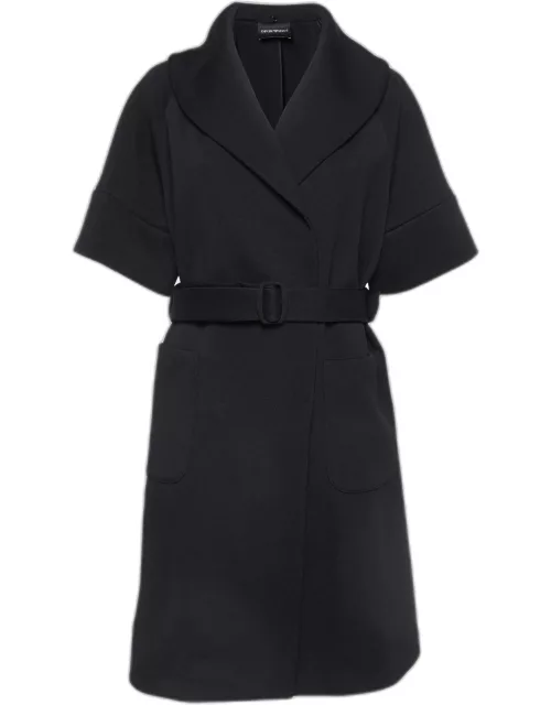 Emporio Armani Black Belted Coat