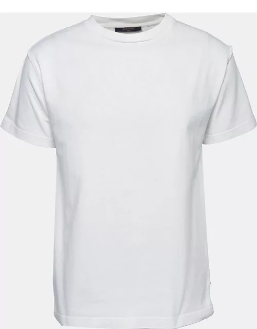 Louis Vuitton White Cotton Crew Neck T-Shirt