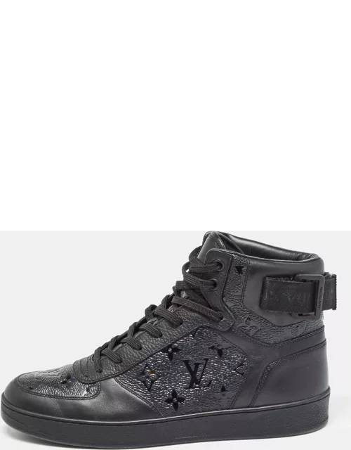 Louis Vuitton Black Leather Rivoli High Top Sneaker