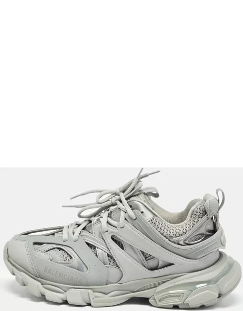 Balenciaga Grey Faux Leather Track Sneaker