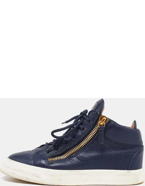 Giuseppe Zanotti Blue Leather Frankie Sneaker