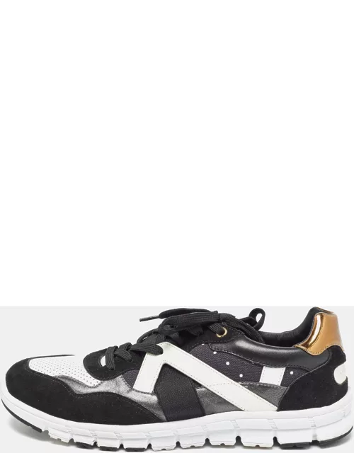 Dolce & Gabbana Tricolor Leather and Suede Low Top Sneaker