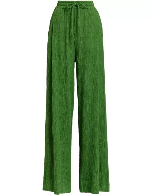 ESSENTIEL ANTWERP Frolic Seersucker Trouser - Emerald