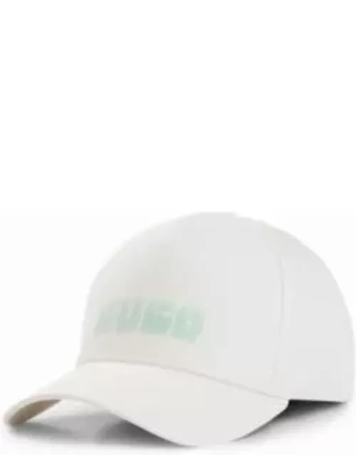Cotton-twill five-panel cap with logo detail- White Men's Accessorie
