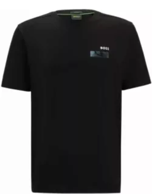 T-shirt with skate artwork front and back- Black Men's T-Shirt