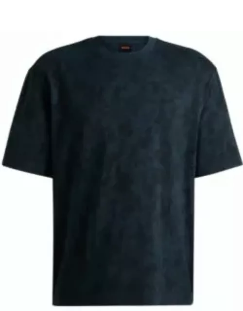 Cotton-jersey T-shirt with all-over seasonal print- Light Blue Men's T-Shirt
