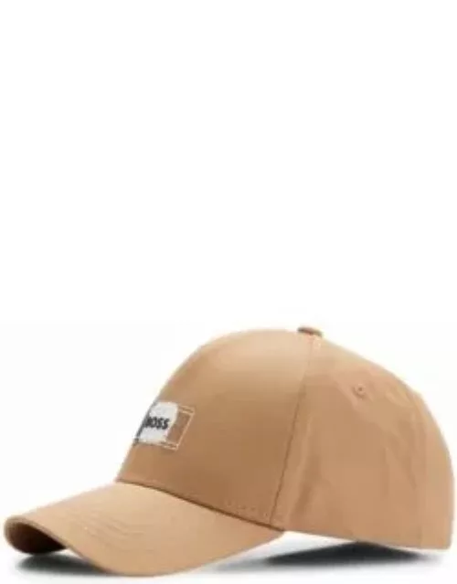 Cotton-twill cap with signature logo print- Beige Men's Accessorie