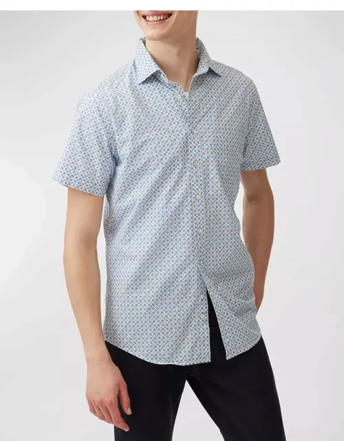 Men's Glenariffe Geometric-Print Short-Sleeve Shirt